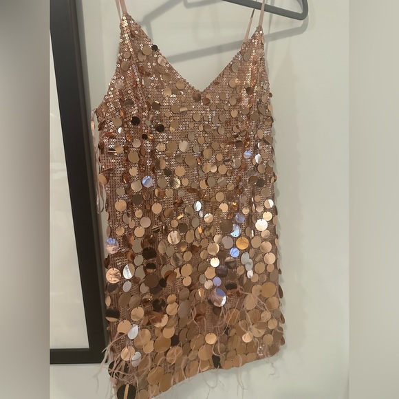 Ramy brook mini dress rose gold rina dress 2 nwt - Picture 5 of 13